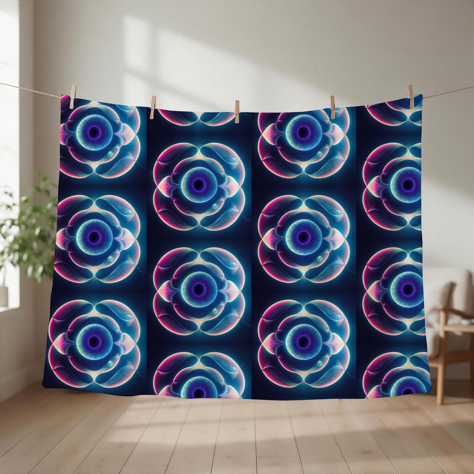 3D Printing Hologram - Sacred Geometry Hologram Throw Blanket christmas