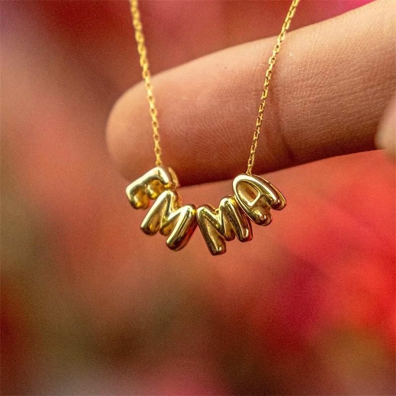 Bubble Letter Necklaces Custom - 3D Printing Jewellery review and price