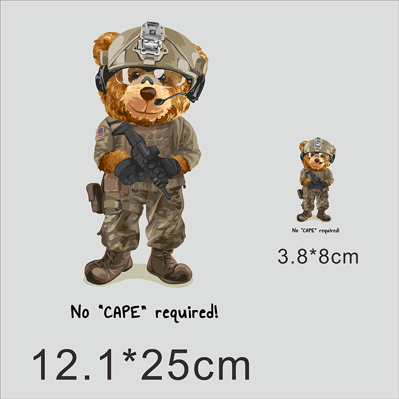 Cartoon Bear Trend Iron Sticke - 3D Printing On Fabric review and price