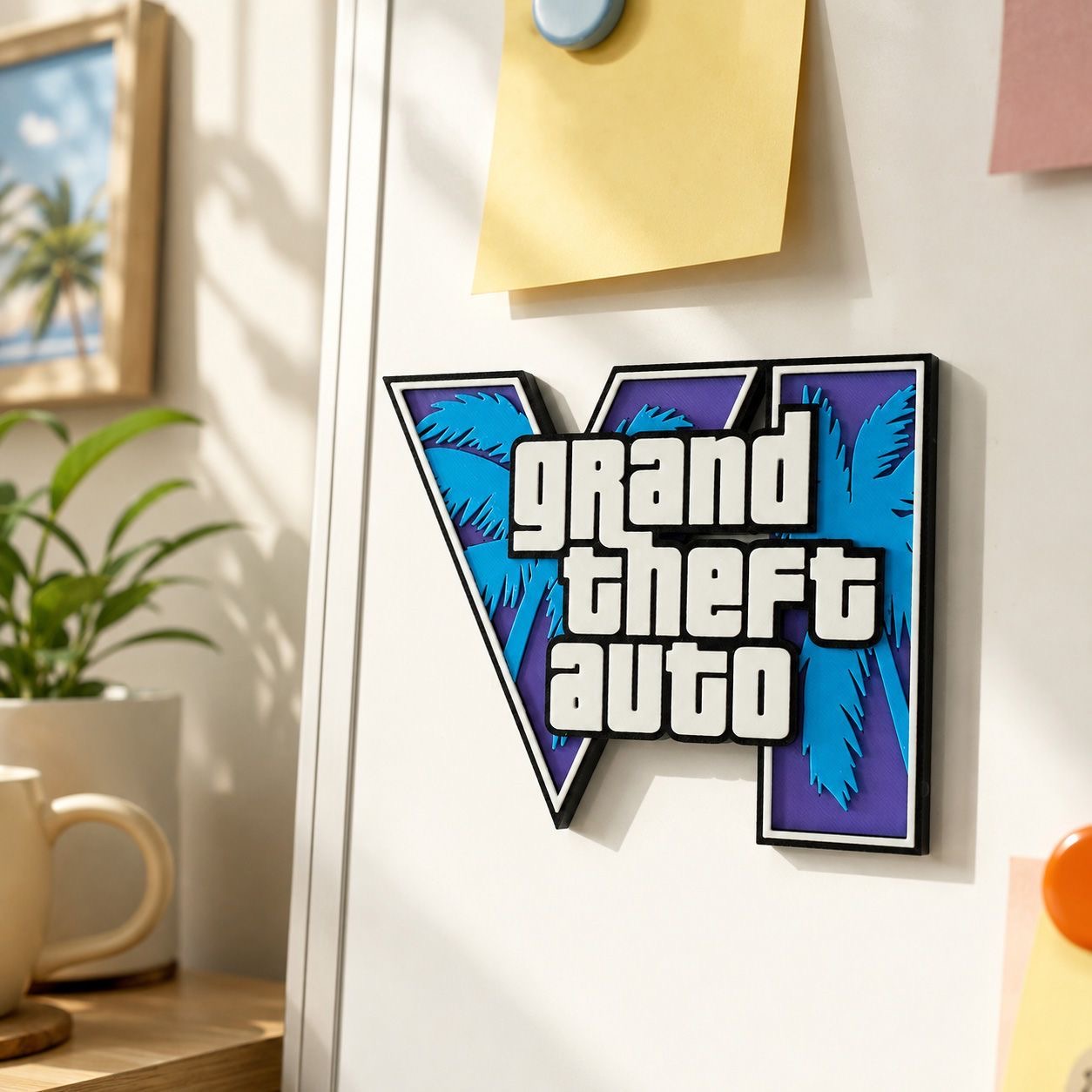 GTA6 3D Printed Logo Magnetic  - 3D Printing Idea review and price
