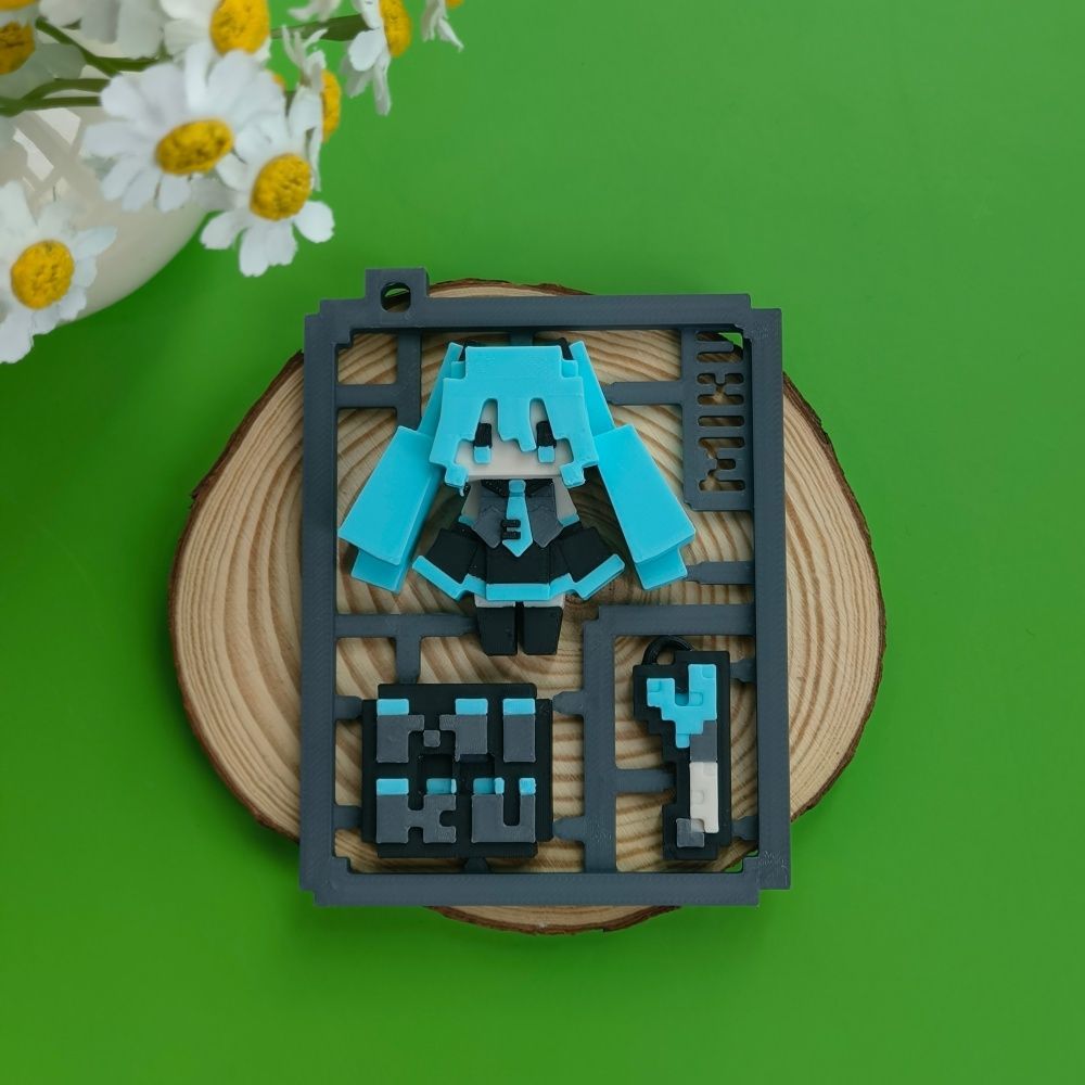 3D Printed Cute Pixel Hatsune  - 3D Printing Idea review and price