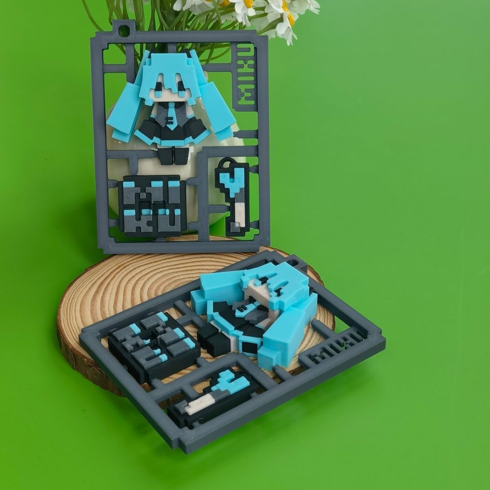 3D Printed Cute Pixel Hatsune  - 3D Printing Idea review and price