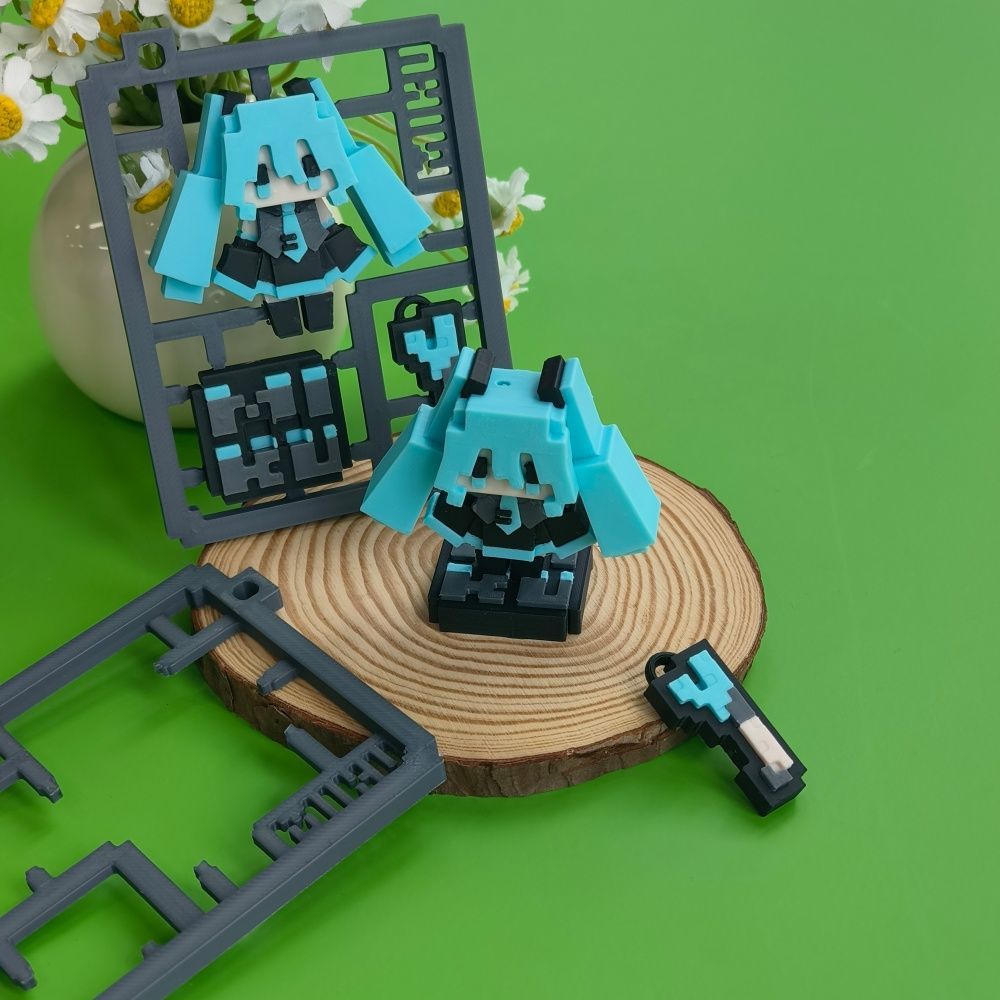 3D Printed Cute Pixel Hatsune  - 3D Printing Idea review and price
